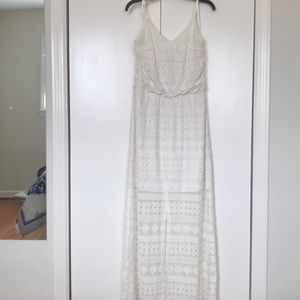 White lace Maxi dress size 12
